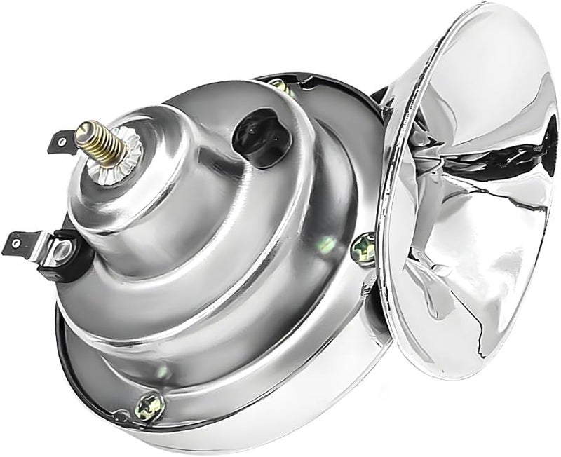 FSTURIOS 300DB Super Loud Train Horns, 12V Waterproof Air Electric Snail Horn Replacement Kit, Universal Durable Raging Sound Air Horns for Car, Motorcycle, Truck, Marine Boat (Silver) - Image 1